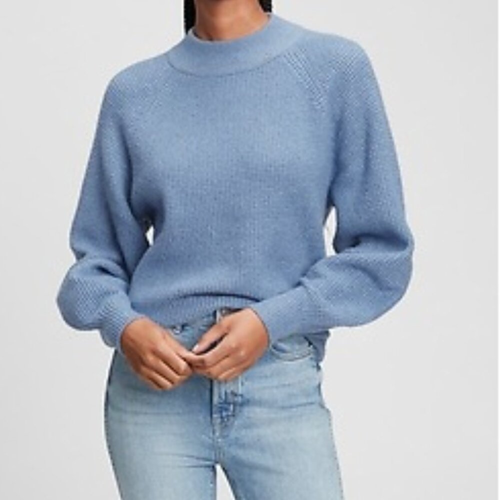 Gap Waffle-Knit Mockneck Sweater